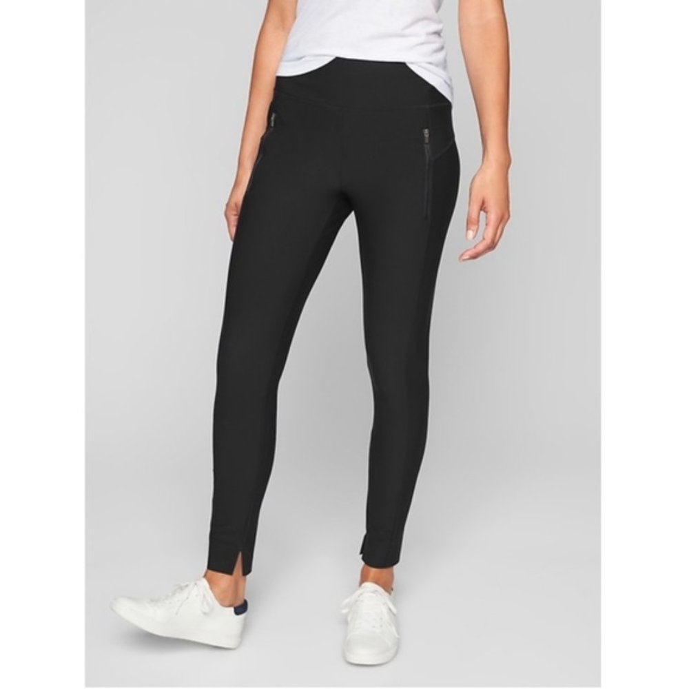 Athleta Stellar Tight Zip Pockets Pant Black Size Medium
